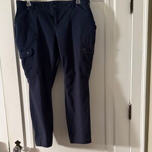 Duluth Trading Co Women's Dark Blue Fire Hose Cargo Work Pants